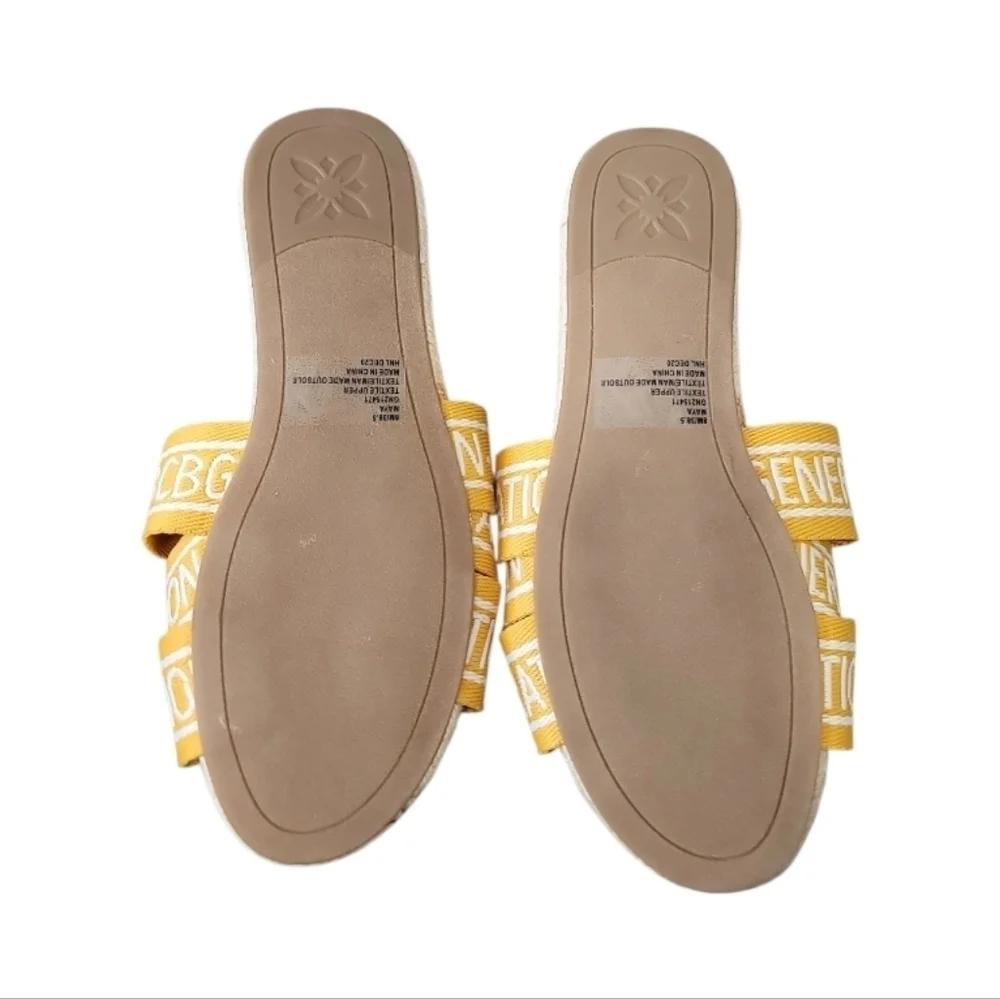 BCBGeneration Women Espadrille Maya Logo Slide Sandal Size 8M  NWOT